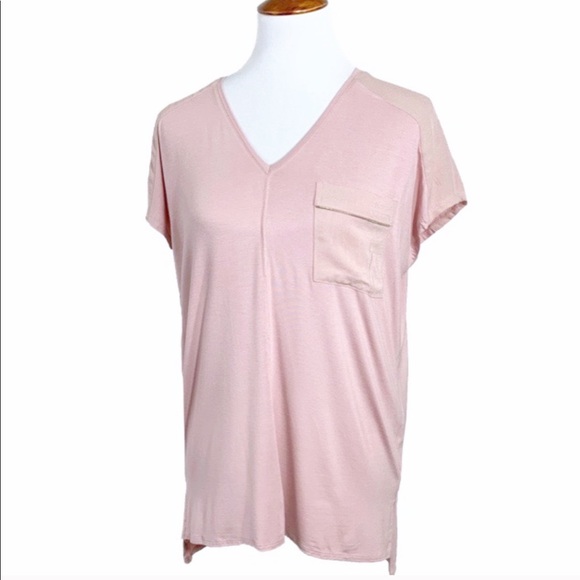 Zara Tops - NWT Zara Zipper Pocket Rose Pink Tunic Tee